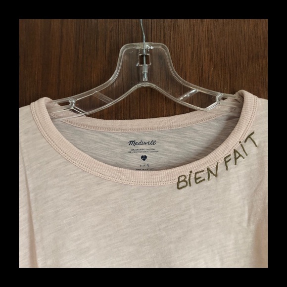 Madewell Tops - Madewell Bien Fait Embroidered Cotton Whisper Tee